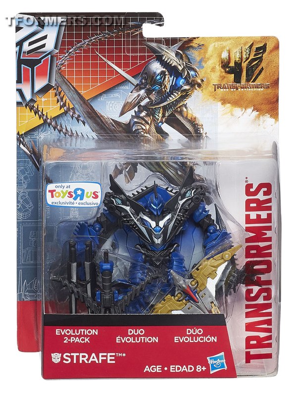 Toys R Us Exclusive Transformers Age Of Extinction  Evolution 2 Pack Images Grimlock, Strafe, Slug, Bumblebee  (4 of 12)